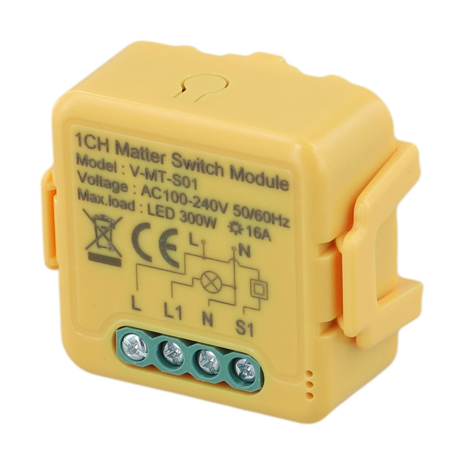 Smart Home Yellow - 16A Interruttore Relè per Casa Intelligente,