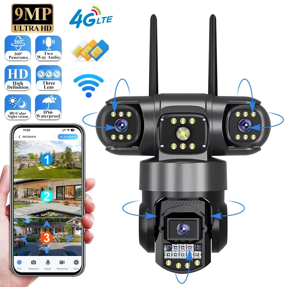 Smart Home Camera Ezviz - Telecamera Esterna Impermeabile V380 Pro 4G